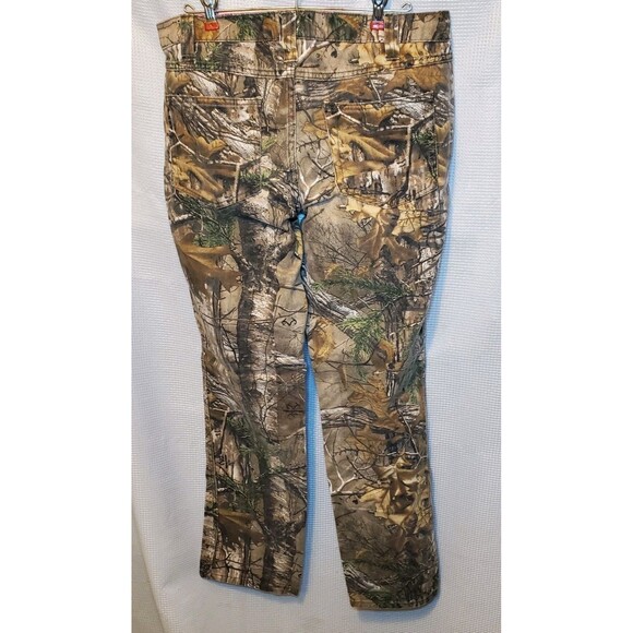Realtree Womens Sz 12 Camo Hunting Pants Pink Trim Outdoor Casual Mossy Oak - Picture 2 of 8